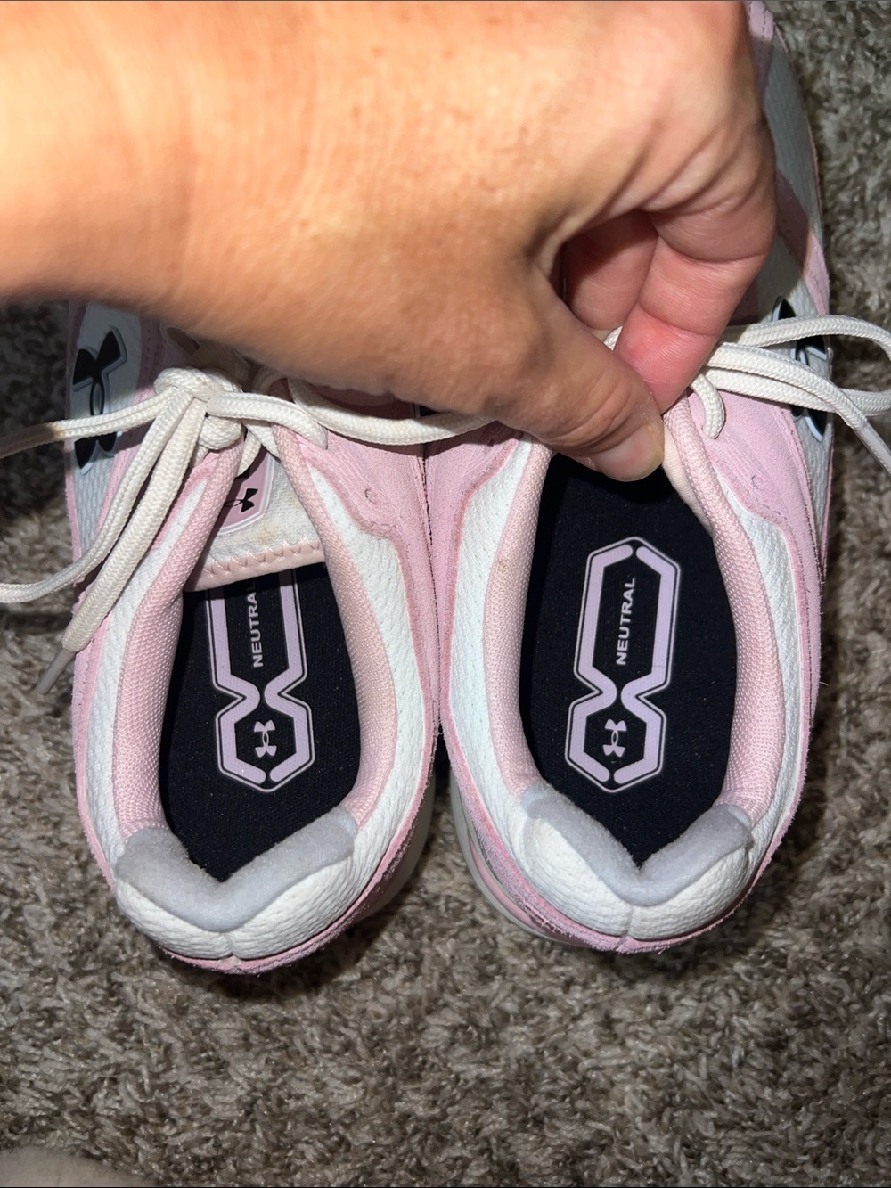 Under Armour Unisex Apparition Pink and White Athletic Running Shoes W11/M9.5 - Picture 8 of 12